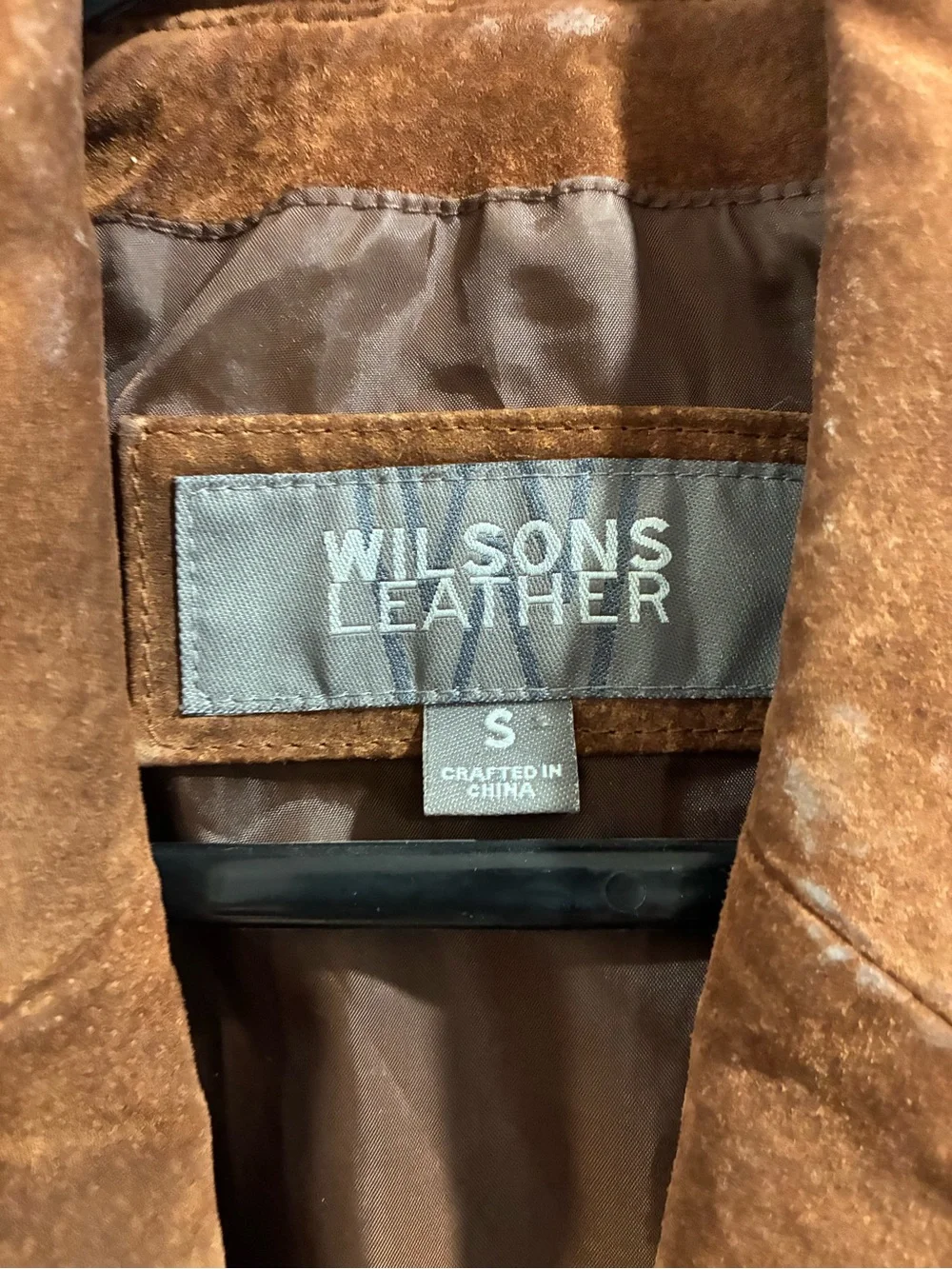 Wilsons Leather Suede Blazer Jacket Brown Genuine Leather Western Boho WM Small - Picture 4 of 6
